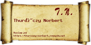 Thuróczy Norbert névjegykártya