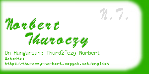 norbert thuroczy business card